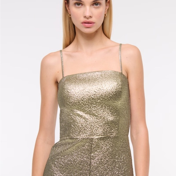 Abercrombie & Fitch Gold Strapless Dress - Picture 2 of 7